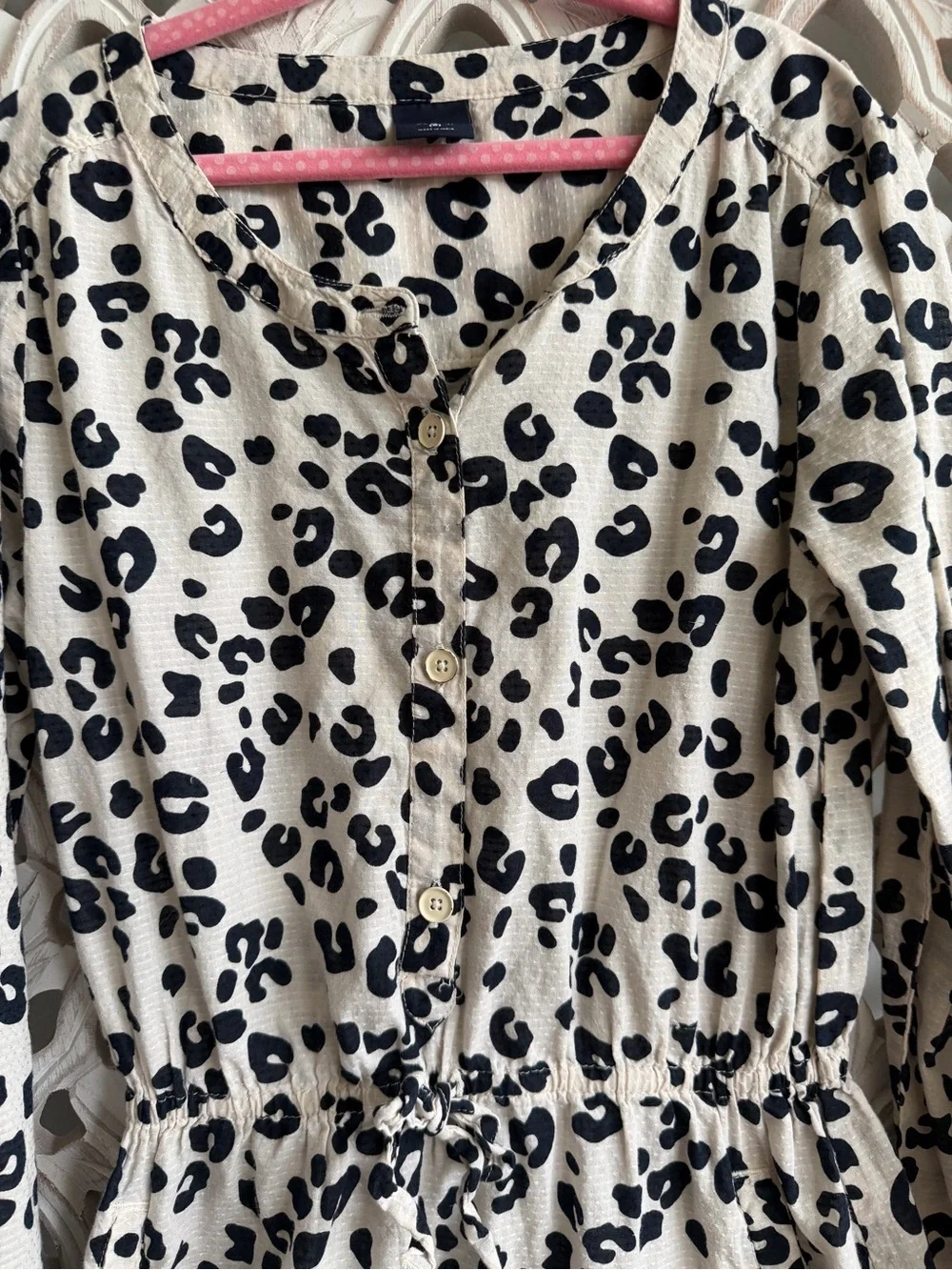 Gap Leopard Print Shirt Dress, Girls M